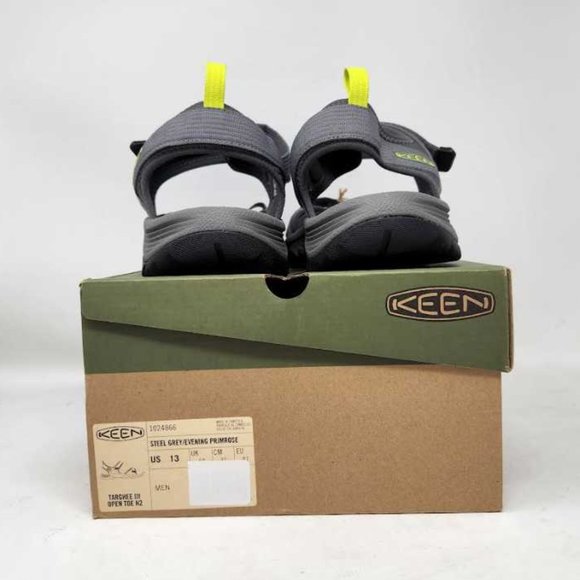 New men\'s 13 Keen Targhee III Open Toe H2 water hiking sandals shoes Steel Grey main image 10